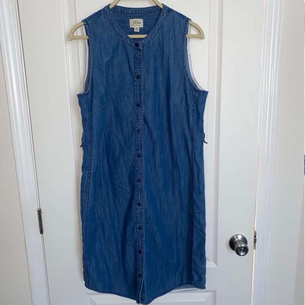 “J.Crew” Button Down Denim Cotton Dress